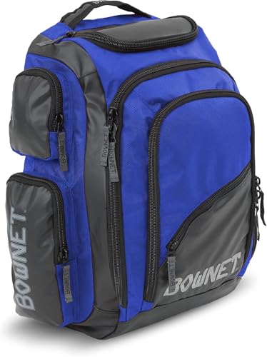 Bownet Commando Coaches Bat Bag – Baseball & Softball Backpack with Fungo Holder, 15.5” Laptop & Tablet Pocket, Large Gear Storage, Padded Straps, Youth & Adult, Royal Blue - color: Royal Blue