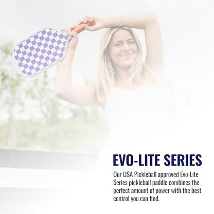 SCS Carbon Fiber Pickleball Paddle – USAPA Approved 2024 – Lightweight, Enhanced Spin, Sure-Grip Handle – Evo-Lite Series for Intermediate Players - color: Remi