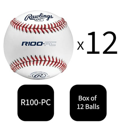 Rawlings | Pro Comp Practice Baseballs | Collegiate / High School / Travel | Flat & Raised Seam Options | 12 Count - style: Raised Seam