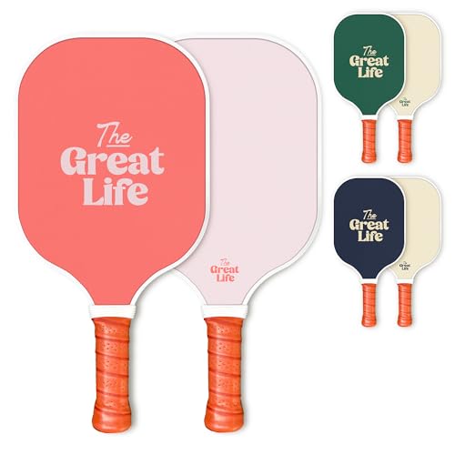 Premium Pickleball Paddle | Carbon Fiber | Beginner Friendly | 6in. Handle | Honeycomb Core | Lightweight | Single Paddle + Paddle Cover Included | Retro & Stylish