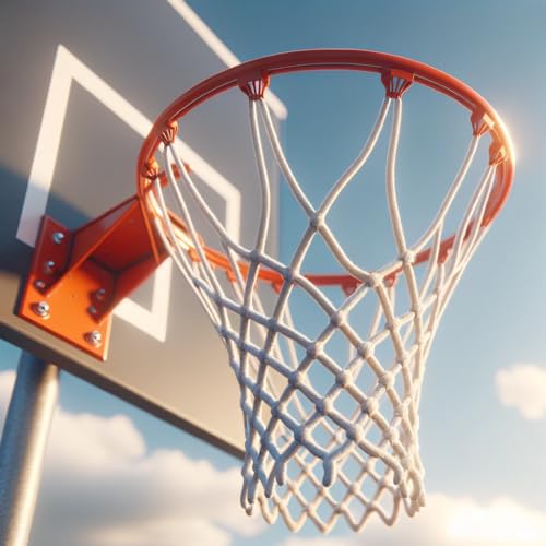 Spring Meow Basketball Nets Heavy Duty Outdoor, Weather-Resistant & Durable Replacement for 12 Loops Basketball Hoop, 2025 Upgraded Model