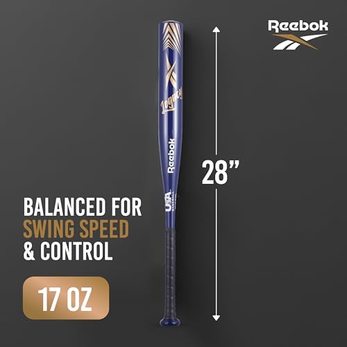 Reebok - T-Ball Bat, 28-Inch Aluminum Bat for Kids & Youth, Lightweight, High-Performance Bat for Practice, Training, and Beginners
