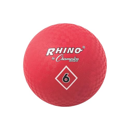 Champion Sports Playground Ball – Durable High-Bounce Ball, Sizes 5", 6", 7", 10", 13" & 16" for Gym, Recess & Play - style: 6" Diameter