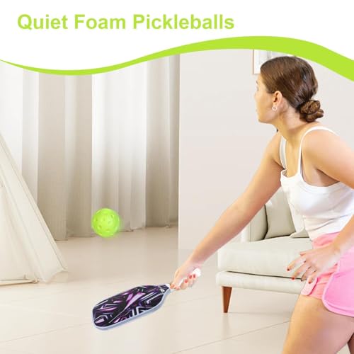 3PCS Foam Balls Pickleballs for Practice Lightweight Pickle Balls Noise Reducing Indoor Outdoor Training Play