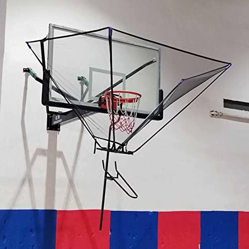 Wall Mounted Basketball Hoop Rebounder Shot Returner Return Net Attachment Shooting Practice Aid for Tra