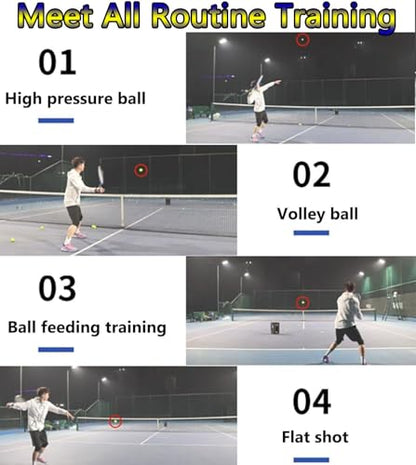 Portable Automatic Throwing Trainer,Ball Training Pitching Launcher,Tennis Ball Machine,Tennis Practice Equipment,with Remote Control (White) - color: White