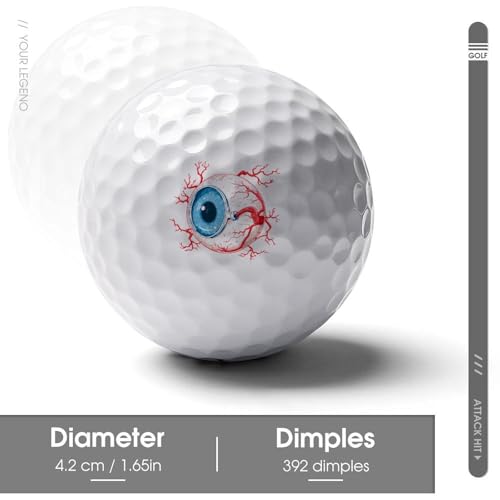 Eyes Relaxed Golf Ball Soft Feel Golf Practice Balls for Golfs Course Daily Training
