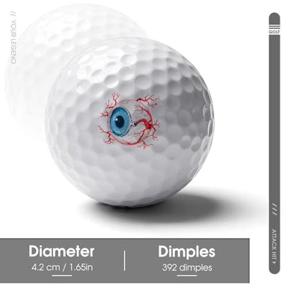 Eyes Relaxed Golf Ball Soft Feel Golf Practice Balls for Golfs Course Daily Training