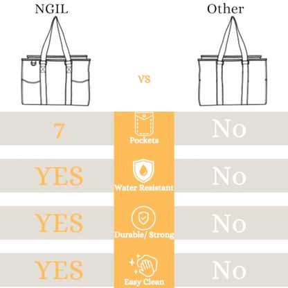 Zip-Top Tote Bag with Exterior Pockets for Working Women, Teachers, Nurses, and Moms, Design in USA