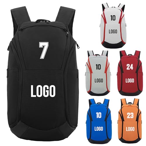 Custom Men's Basketball Backpack - color: Black