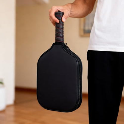 Pickleball Paddle Cover Pickleball Racket Bag Neoprene Racket Case Table Tennis Racket Bag Waterproof Protective Sleeve for Tournament & Training Equipment - color: Black, size: 1 piece