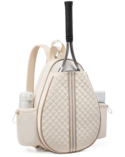 Tennis Bag, Quilted Tennis Sling Crossbody Backpack, Water Resistant Tennis Racket Bags for Women Men, Suitable for Pickleball Tennis Badminton