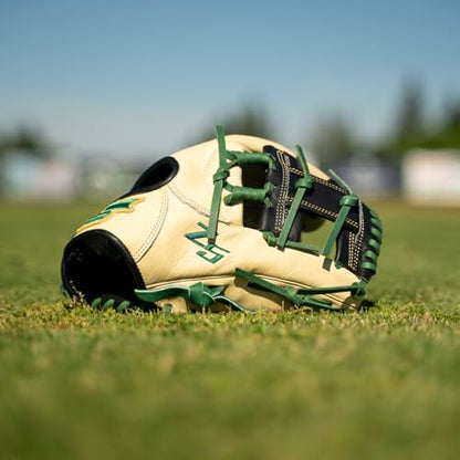 SSK Z5 Craftsman Infield Baseball Glove – 11.25” - 11.5” - 11.75” - 12” – Right & Left Hand Throw - color: Camel/Black/Forest, size: 11.5" - Right Hand Throw