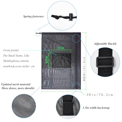 Extra Large Mesh Ball Bag,Drawstring Bags Sports Soccer Ball Bag Holding Basketball, Volleyball, Baseball, Swimming Gear
