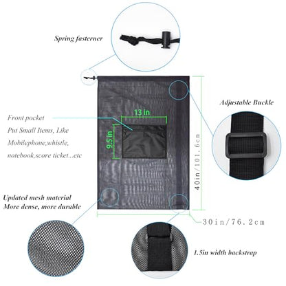 Extra Large Mesh Ball Bag,Drawstring Bags Sports Soccer Ball Bag Holding Basketball, Volleyball, Baseball, Swimming Gear