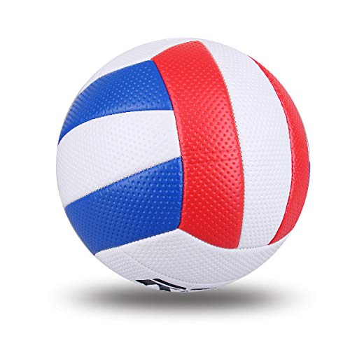 Soft PU Volleyball Official Size 5# Volleyball Professional Indoor - color: White Blue Red