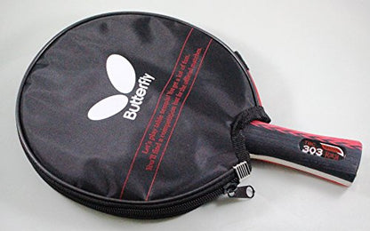 Butterfly B303FL Shakehand Table Tennis Racket - China Series - Racket and Case Set with A Combination Smooth & Pips-Out Rubber - Recommended for Beginning Level Players