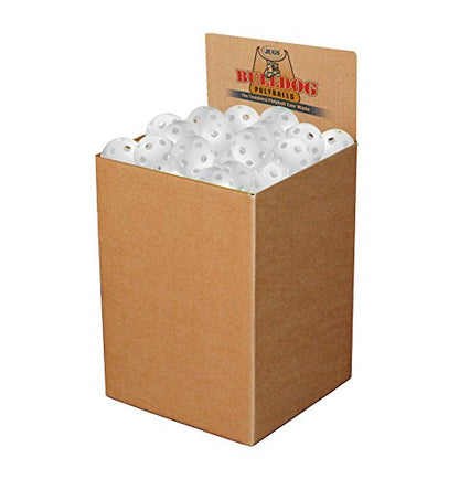 JUGS Bulldog White Poly Baseballs - bulk box of 100 B6006