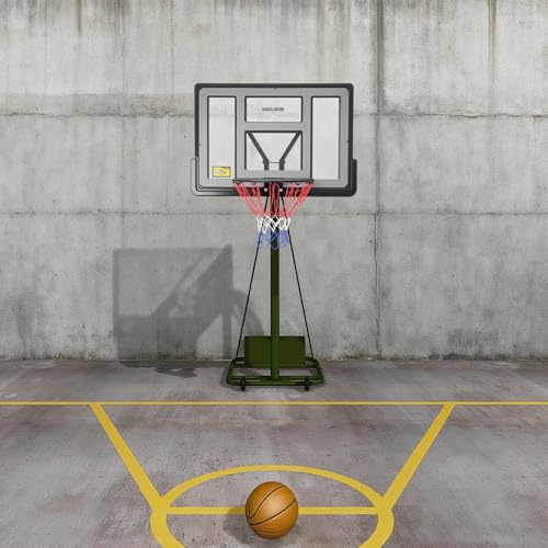 Basketball Backboard and Rim Combo, Indoor Outdoor Pole Mount Basket Ball Hoop with Adjustable Basket Ball Goal PET Backboard, Wall Mounted Basketball Rack & Mounting Bracket Hoop,Over-The-Door Hoops