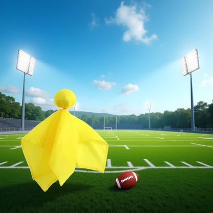 Yellow Penalty Flag Football Flags Sports Tossing Flags Set for Party Football Belts Teams Sports Set, Referee Flags, Yellow Accessories, Pop Flag
