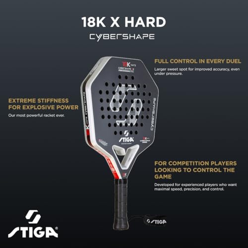 STIGA Cybershape Padel Racket - size: 18K X Hard