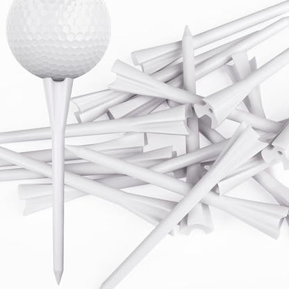 Professional 3-1/4” Golf Tees Reduces Friction & Side Spin - Choose 72 Pack,150 Pack or 200 Pack - color: 200 Pure Pack without Marking System