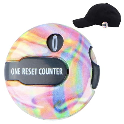 Golf Score Counter,Reset Scorer Clip for Gloves - Mini Golf Counter Gloves Attachment up to 12 Shots for Indoor Outdoor Exercise Putting Training