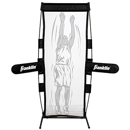 Franklin Sports Basketball Defender Dummy - Basketball Training Practice Equipment - Practice Defender with Detachable Arms for Shooting Dribbling Drills - Large 7' x 2' Foot Dummy - Black