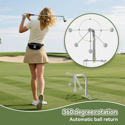 Golf Swing Trainer, Portable Golf Training Aid, Durable Golf Practice Equipment With 5 Adjustable Height, Indoor Outdoor Golf training equipment Accessories, Golf Gifts for Men women Golf lovers