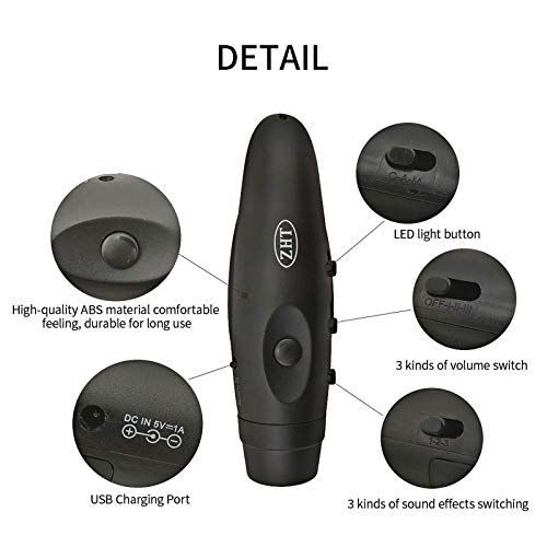 ZHT Electronic Whistles for Referees with USB Charging, 3 Tone High Volume Emergency Whistle for Referee Coaches Teacher, Outdoor Camping Hiking Boating Safety Whistles with Lanyard - color: Black&Yellow