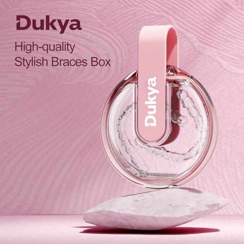 Retainer Case - mouth guard and Orthodontic Aligner Case, Adjustable air holes, Fashion, Multifunctional Portable Box - Sakura Pink