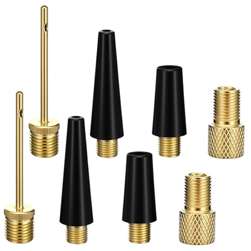 8 Pcs Ball Pump Needle Kit, Inflating Tire Replacement for Portable Tire Air Compressor Adapter for Inflatables Bicycles Bike Outdoor Sports Balls Inflator Adapter Tools