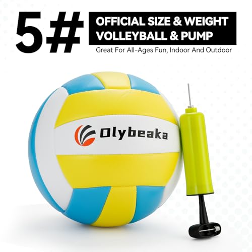 6-Angle Adjustable Volleyball Rebounder Net 7x4ft, High Stable Bounce Back Training Equipment for Practicing Volleying Bumping Spiking with High-Tension Net, PU Volleyball and Pump, Stakes