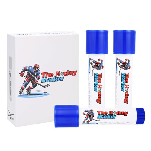 The Hockey Marker, Hockey Pucks Marking in Ice Hockey Training, Ice Hockey Accessories for Hockey Coach, Waterproof Oily Ice Markers for Hockey Rink, Good Helper for Ice Hockey Practice - color: Blue