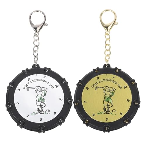 Golf Stroke Counter 4 Pcs 18-Hole Golf Stroke Counter Score Keeper with Keychain Portable Putt Tracker Accessories for Men & Women - color: Mix