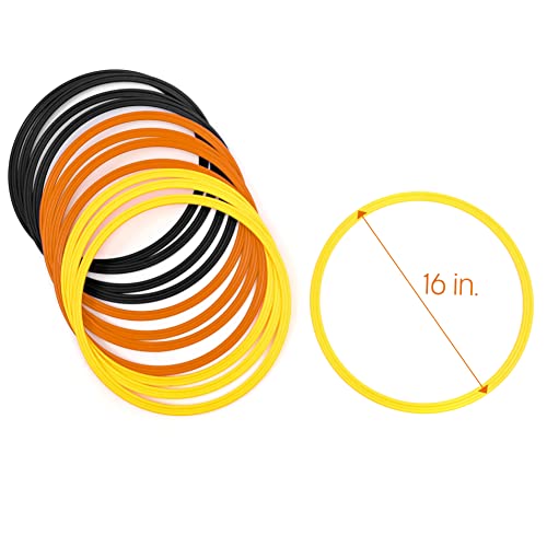 Speed & Agility Training Rings - Set of 12 by Trademark Innovations - color: Yellow/Orange/Black