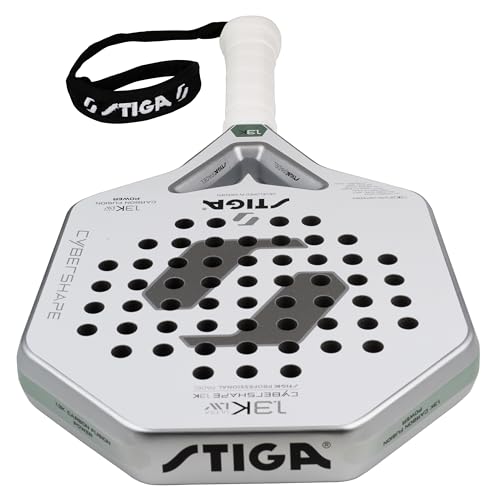 STIGA Padel Racket 1.3K LW Cybershape, Lightweight Racket for Intermediate & Junior Players for Fast-Paced Padel Play, Competition Approved