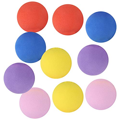 Children, Lightweight Kid Toy Ball Foam Ball 60mm, Yellow Blue Orange Purple Pink for Indoor Outdoor Practice
