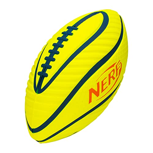 Nerf 10 Player Flag Football Belts + Ball Set - Youth Flags + Junior Foam Football for Kids - Full Kit for 5 v 5 Games - Includes (10) Belts + 1 Foam Ball