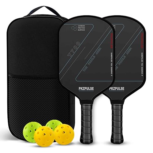 Pickleball Paddles Set – 2 Paddles, 4 Standard Balls, Portable Bag – for Casual Play & Family Fun