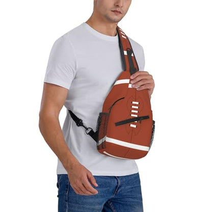 Football Sling Backpack Crossbody Shoulder Bag Purse Chest Bag for Men Women A - color: Football a