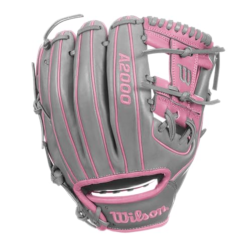 Wilson A2000 1786 Baseball Glove, Right Hand Throw, Infield Series - Exclusive Edition - color: Gray/Pink