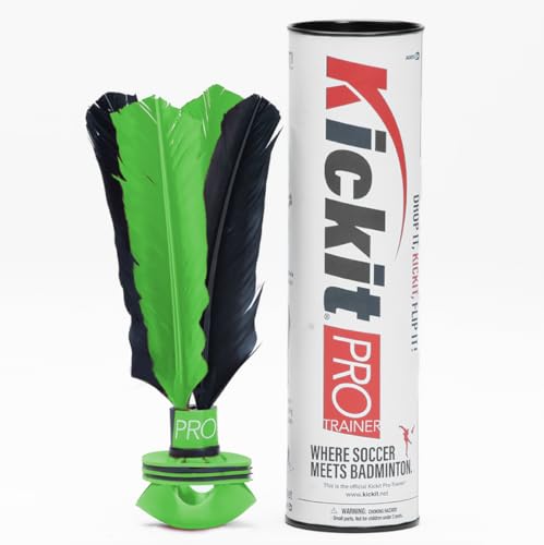 Kickit | The Original Birdie Soccer PRO Trainer | Play Outdoors, Indoors or Backyard, Beach or Tailgate, All Ages Fun & Travel Friendly (Black & Red) - color: Green & Black PRO