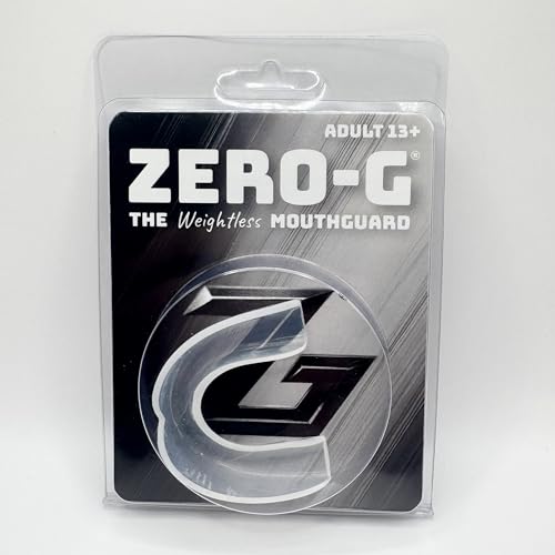 Zero-G Sports Mouthguard Clear 1-Pack - Adult Size - Boil & Bite - Basketball, Football, Soccer, Baseball, Hockey, Lacrosse - color: Clear