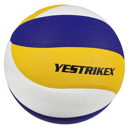 Official Size 5 Volleyball Soft Touch Volleyball Microfiber Composite Cover, Uni-Bladder Foam Wrapped Construction for Gentle Impact, 8-Panel Design Indoor Outdoor Practice Competition