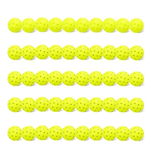 Amazon Basics Outdoor Pickleball Balls, USAPA Approved, Yellow - style: 50-Pack