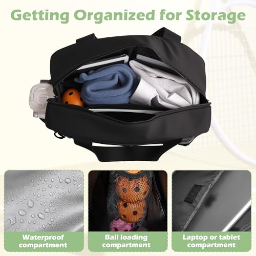 Pickleball Paddle Bag,Large Pickleball Bag for Men & Women,Waterproof Paddle Bag,Stylish Quilted Pickleball Bag,Fits All Paddles,Ideal Pickleball Gifts