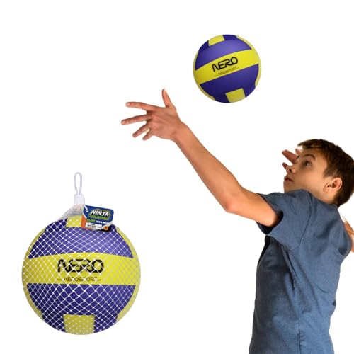 NERO SPORT Ninja Soft Indoor Silent Volleyball for Kids – Silent Foam Volleyball for Indoor Practice | No-Sting Soft Touch Volley Ball Training Ball