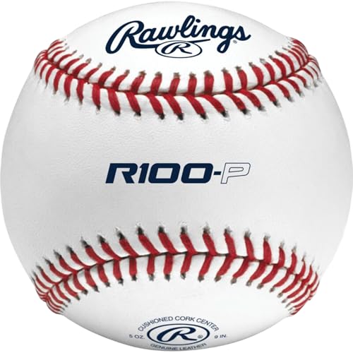 Rawlings | Practice Baseballs | R100-P or FSR100-P Baseballs | Collegiate, High School & Youth | Flat or Raised Seam Options - style: Raised Seam (High School / Youth)