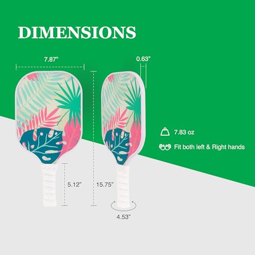Pickleball Paddles, USAPA Approved Fiberglass Surface Pickleball Set with Pickleball Rackets, Pickleball Paddles Set for Men Women